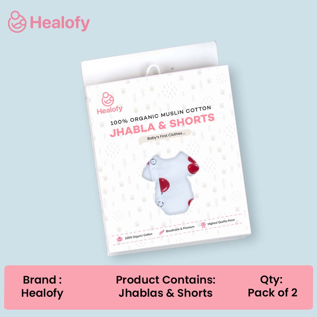 organic muslin cotton jhabla and shorts