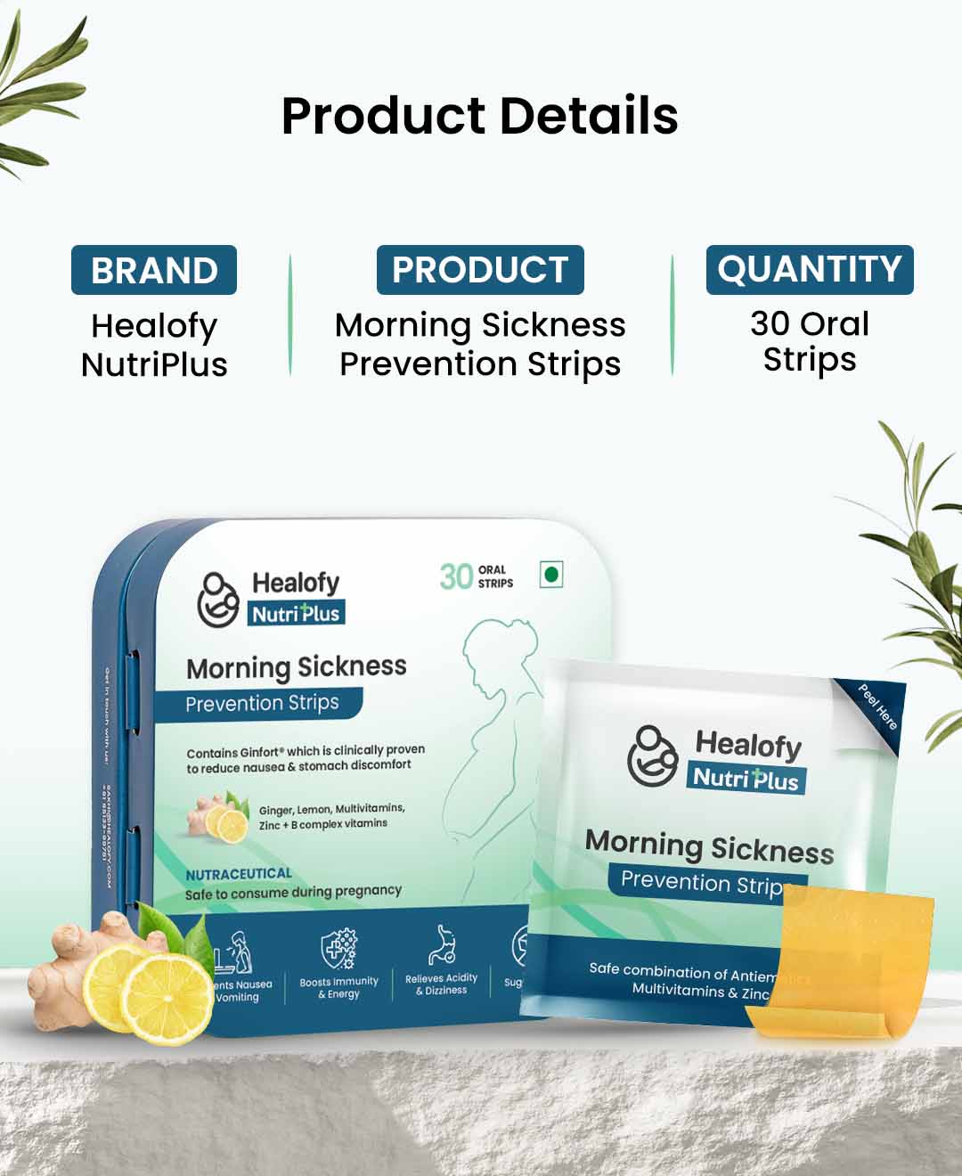 Healofy Nutriplus Morning Sickness Prevention Strips