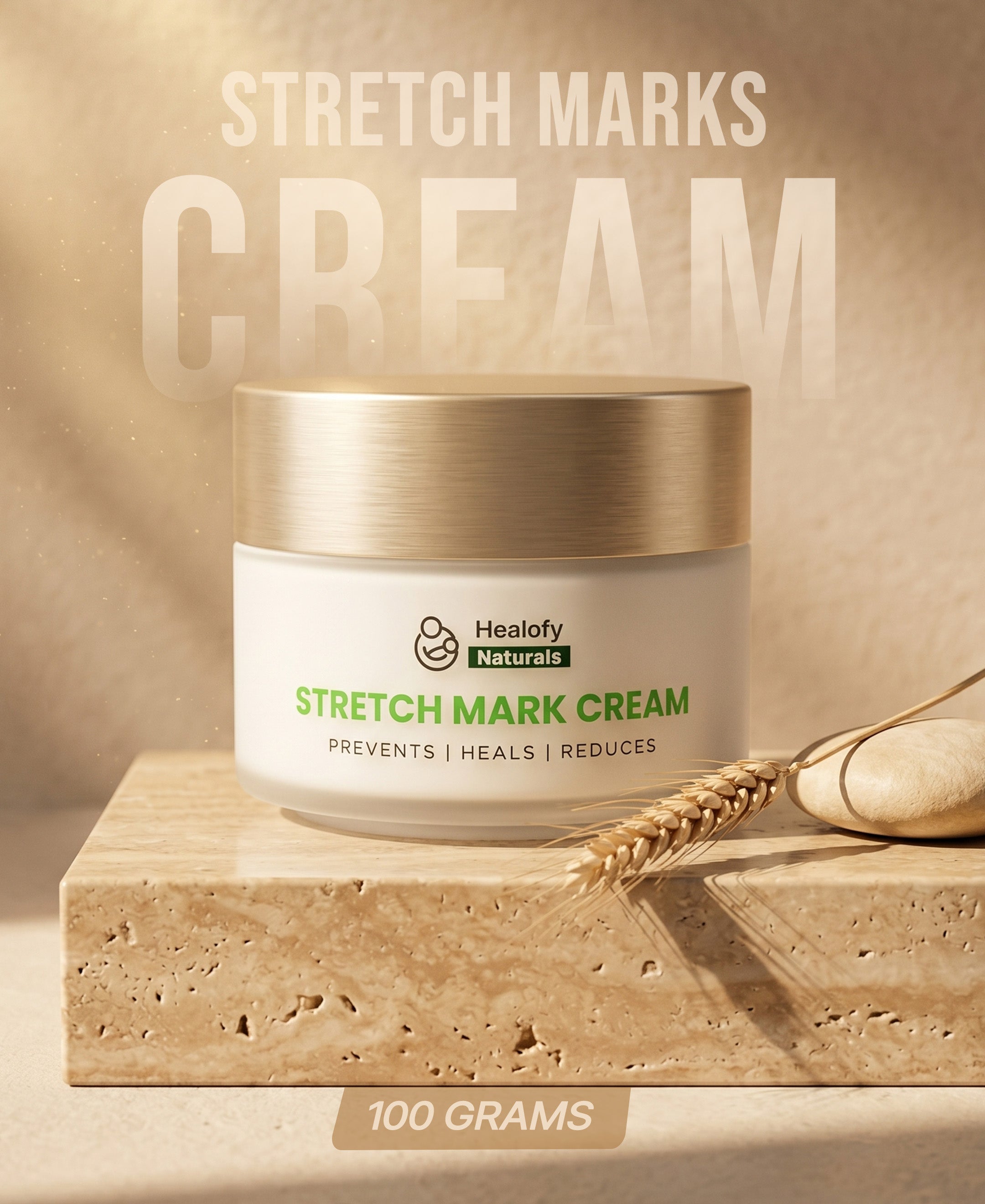 Healofy Naturals Stretchmarks Cream for postpartum | Pack of 3