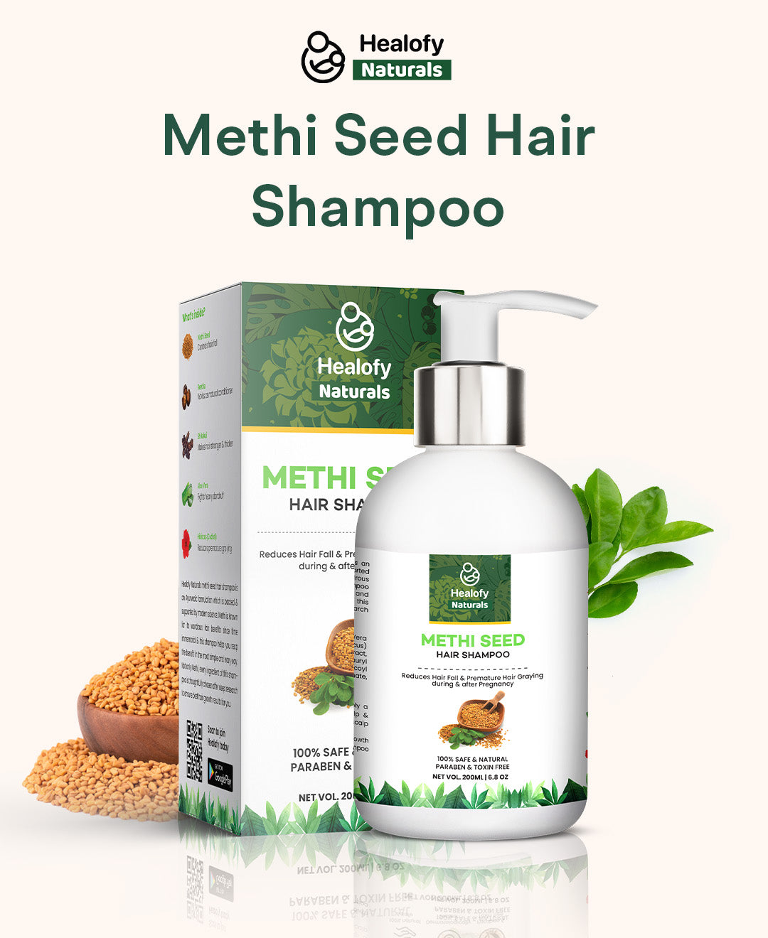 Healofy Naturals Methi Seed Hair Shampoo