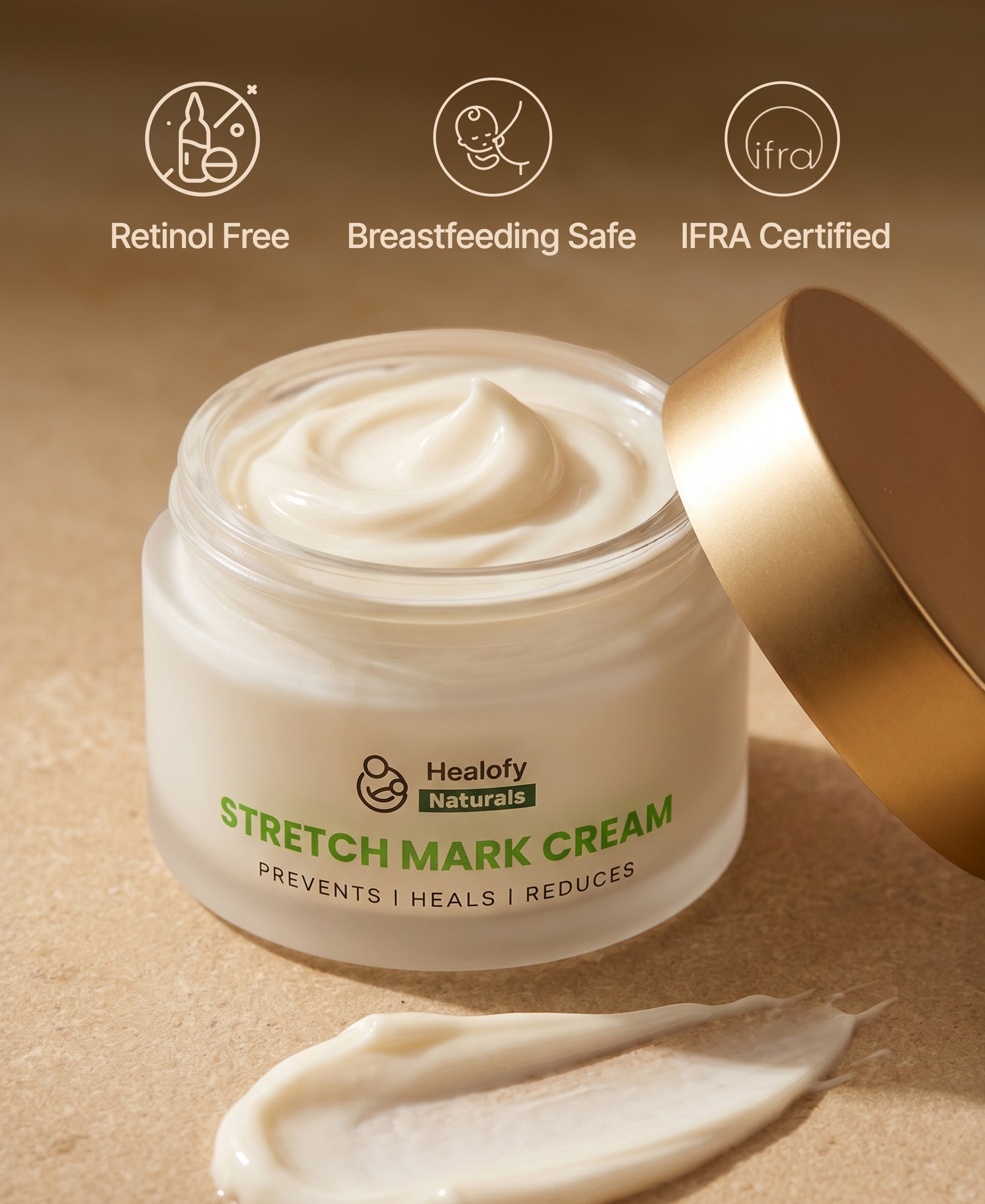 Healofy Naturals Stretchmarks Cream for postpartum | Pack of 3