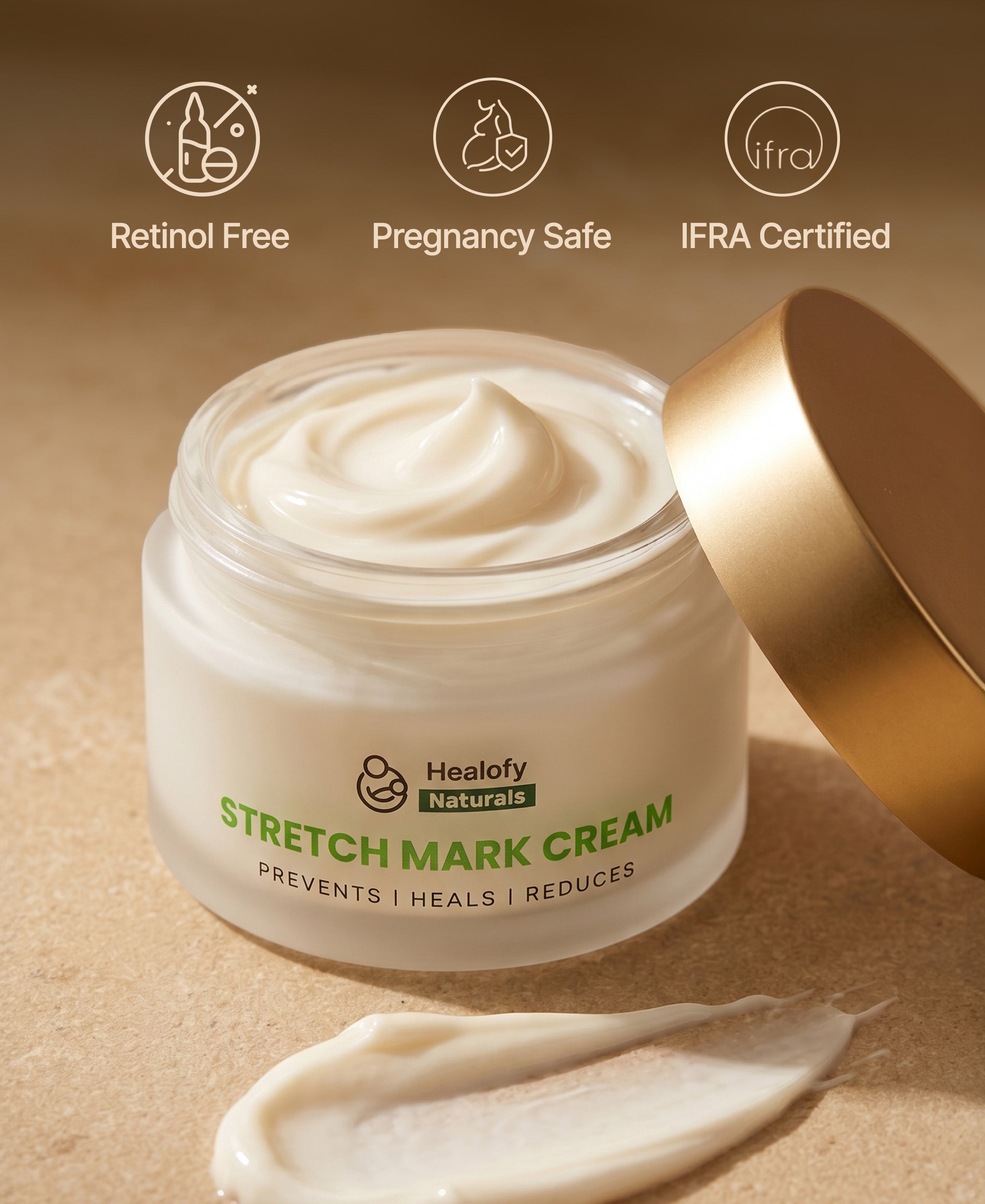 Healofy Naturals Stretch Marks Cream for pregnancy, Pack Of 3