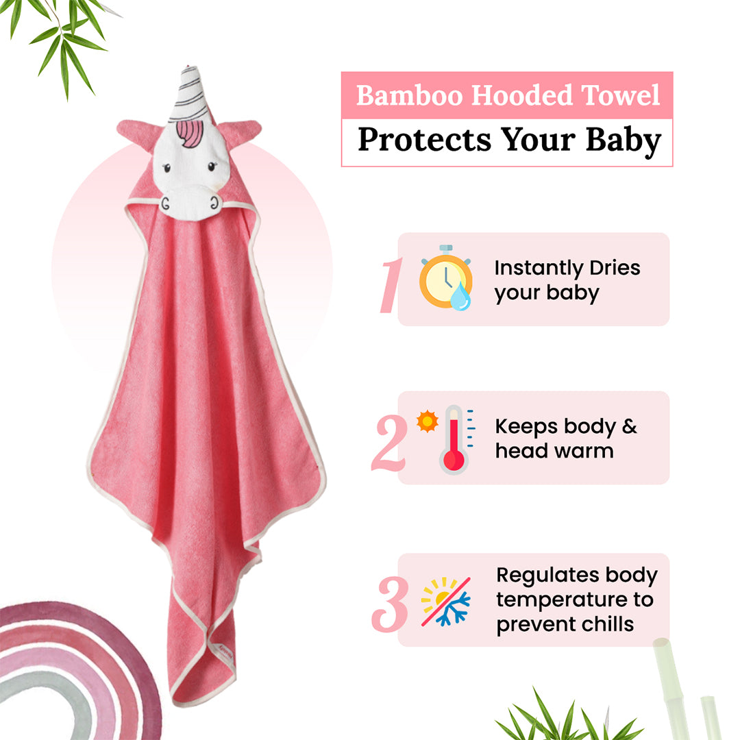 Bamboo Hooded Towel For Newborn, Baby Wrapper, Hooded Towel