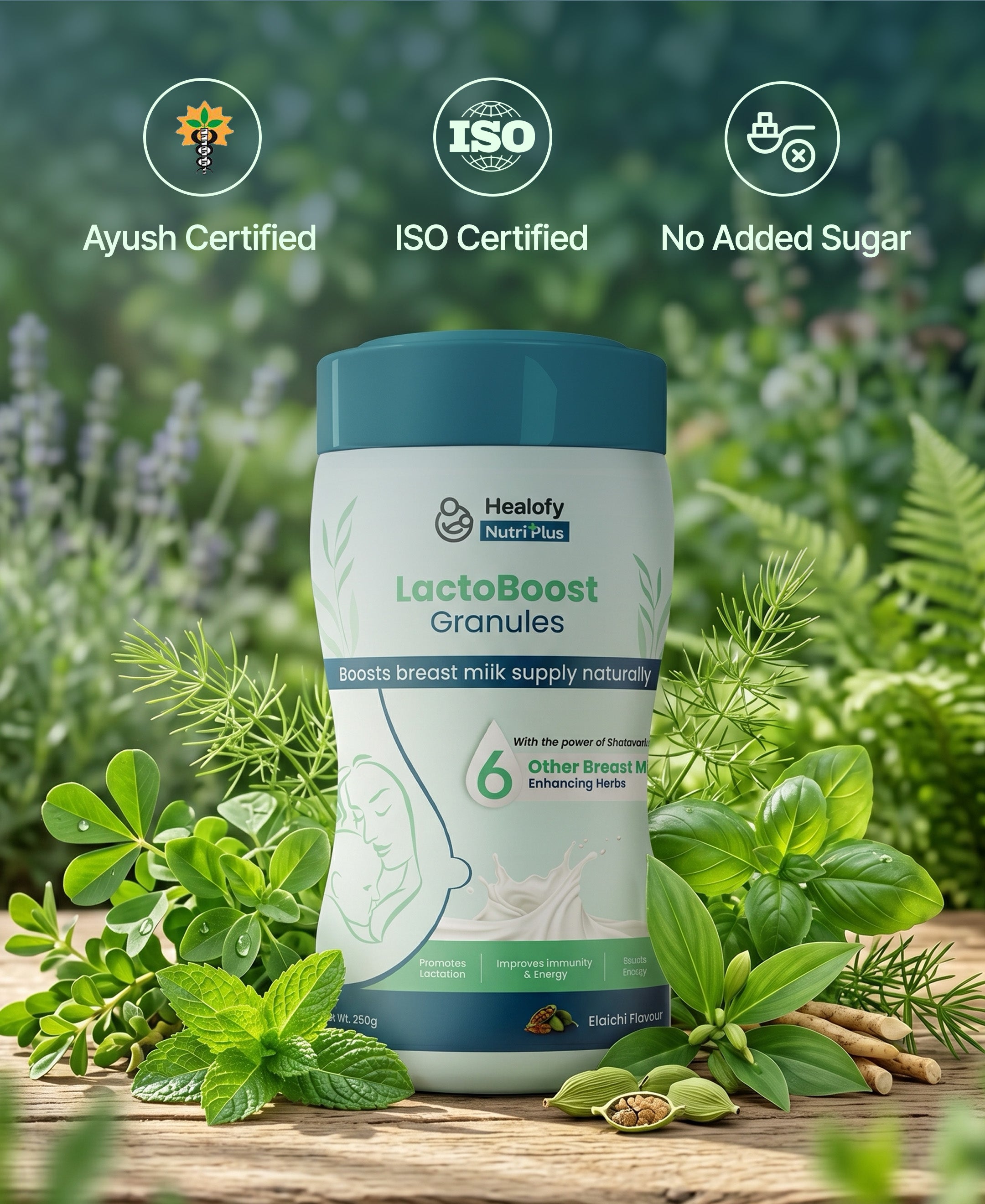 Healofy Nutri-Plus Lacto-Boost Granules (with Shatavari & 6 herbs) | Breastmilk Enhancer | Pack Of 2 For 30 Days