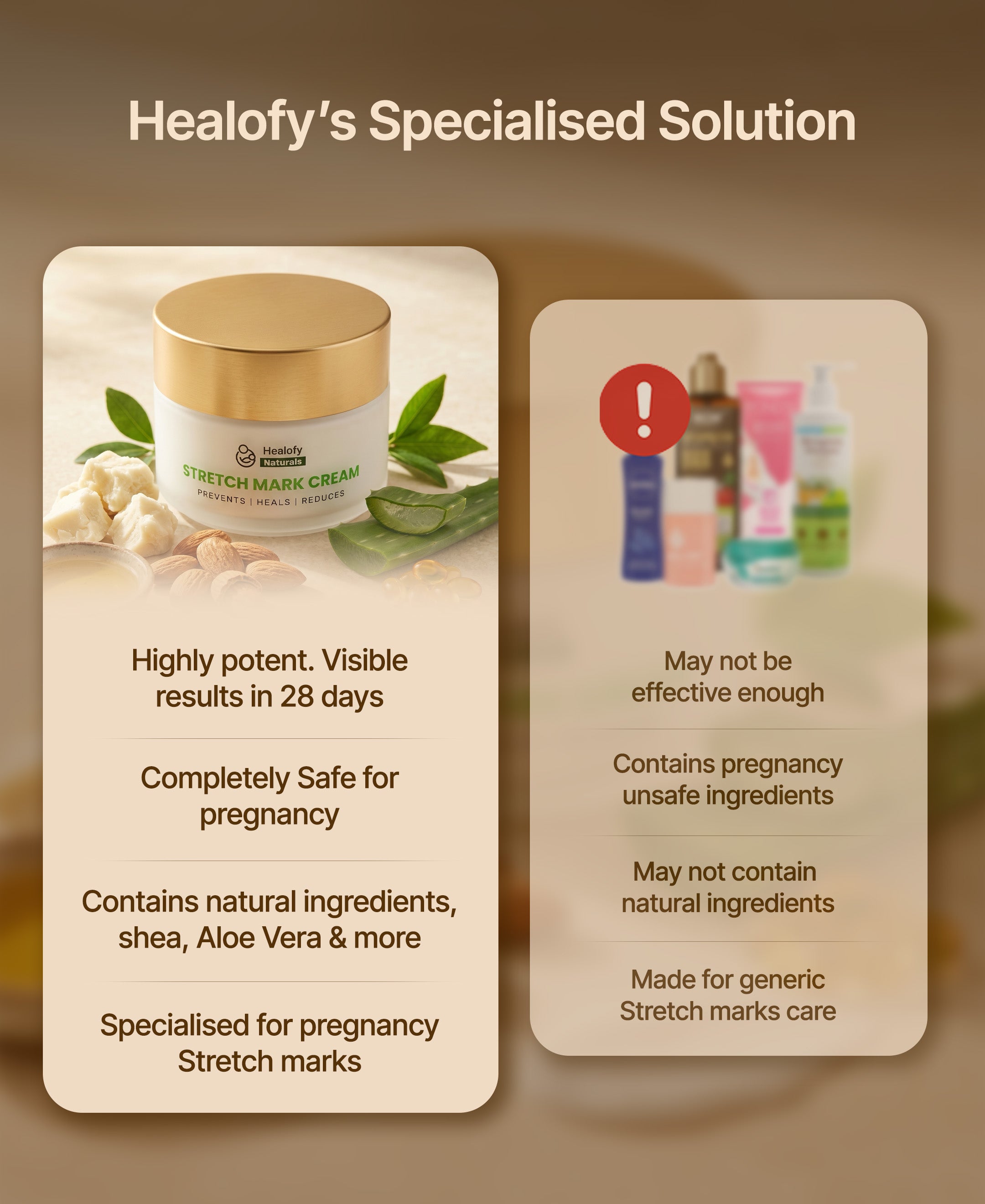 Healofy Naturals Stretch Marks Cream for pregnancy, Pack Of 3