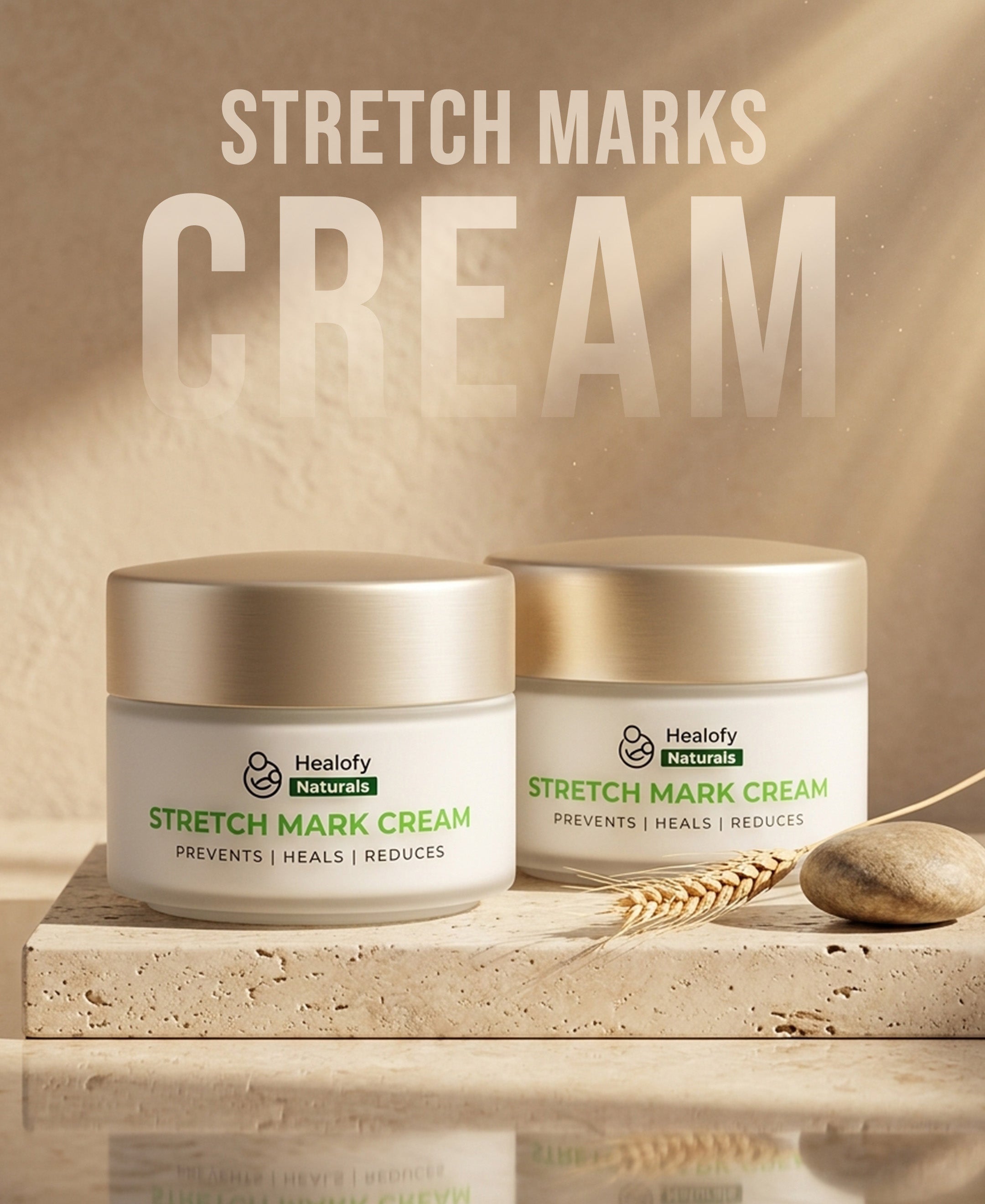 Healofy Naturals Stretchmarks Cream for postpartum | Pack of 3
