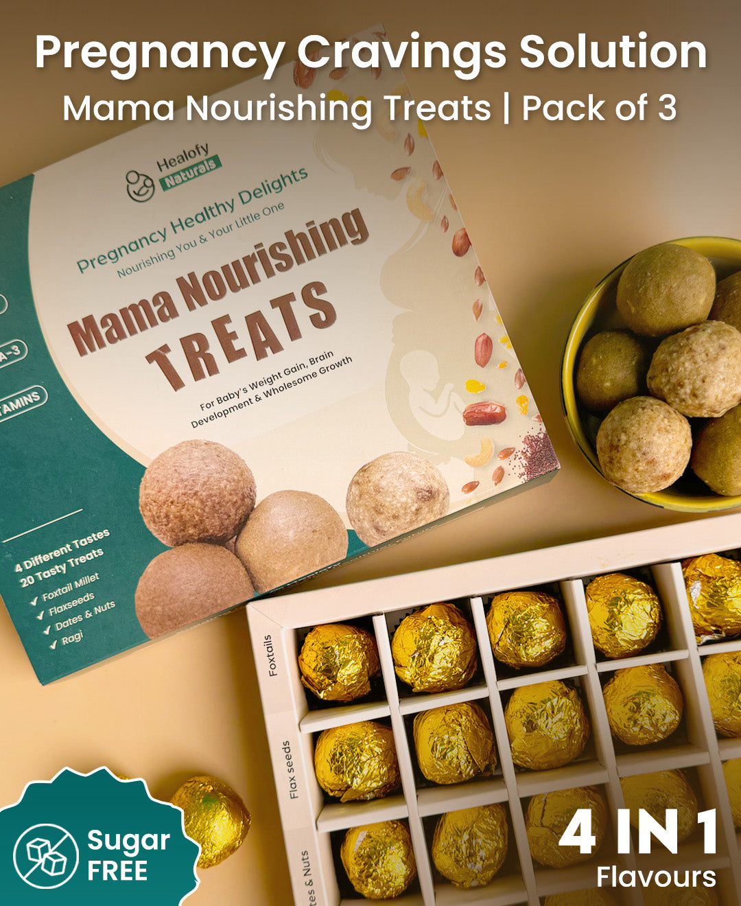 Pregnancy Cravings Solution Mama Nourishing Treats (4 Tastes | 20 Pcs)