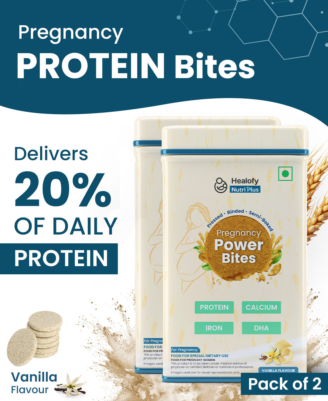 Healofy Nutriplus Pregnancy Power Bites | Pack of 2