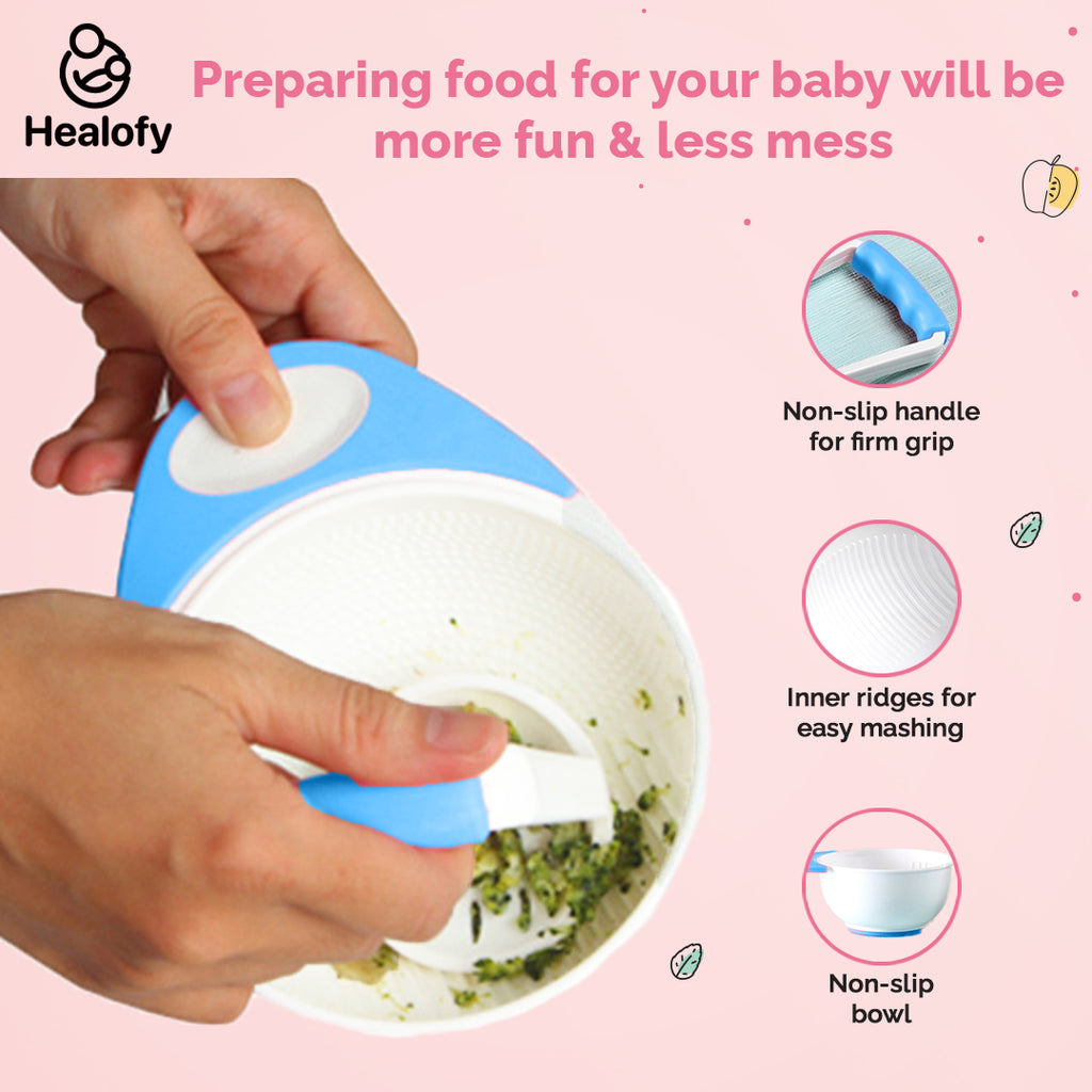 Portable Masher Bowl For Baby Food