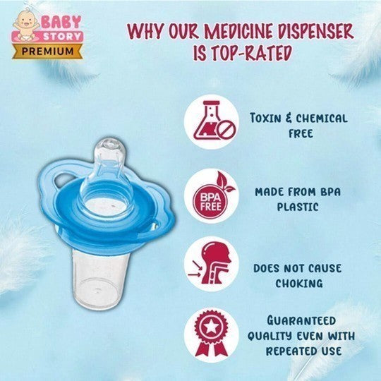 Medicine Dispenser with Soft Silicone Nipple for Newborn